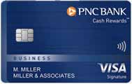 PNC Cash Rewards Visa Signature sample.