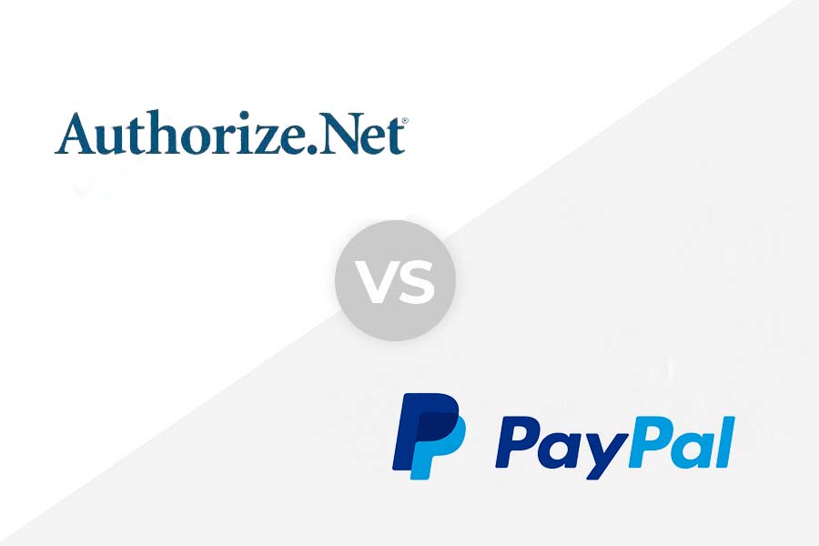 Authorize.net vs PayPal logo
