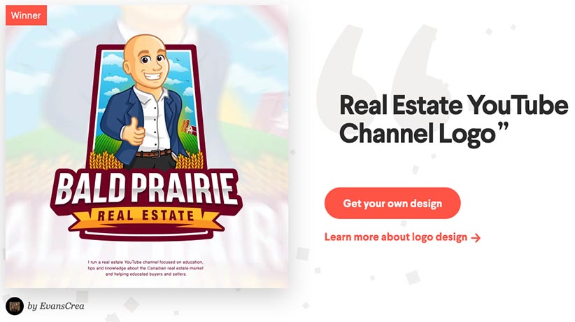 99designs real estate Youtube channel logo
