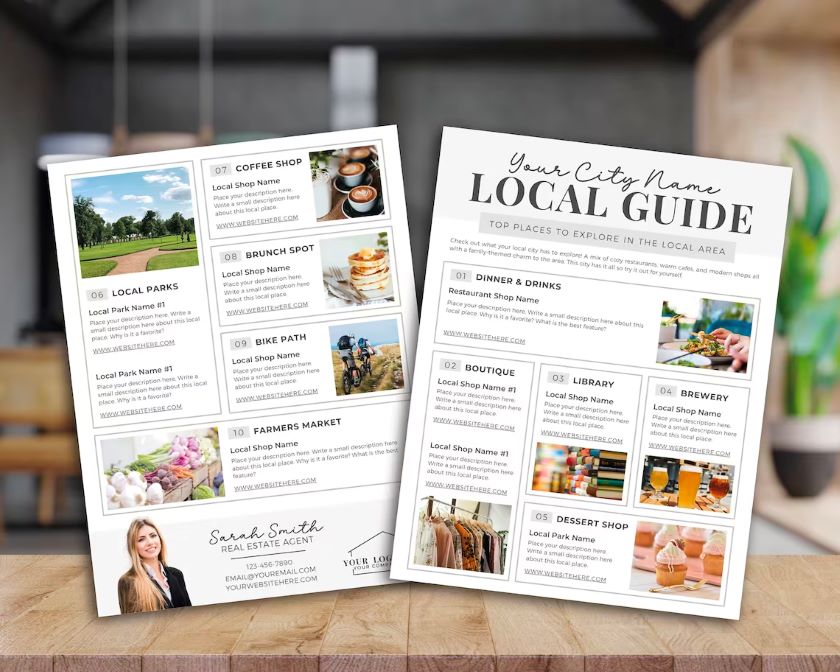 Real estate agent local guide newsletter template