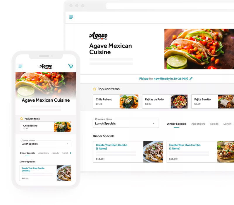 Toast online menu for a Mexican restaurant.