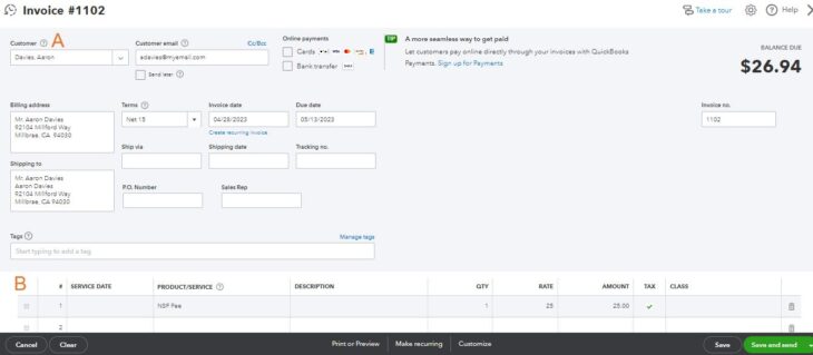 How To Record a Bounced Check in QuickBooks Online