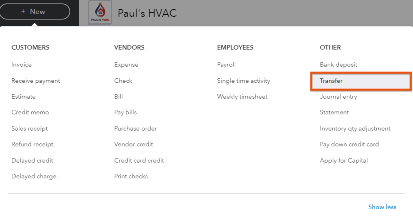How To Transfer Funds Between Bank Accounts In QuickBooks Online