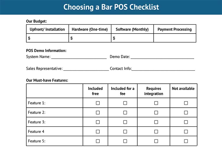 Club & Bar POS System Apps