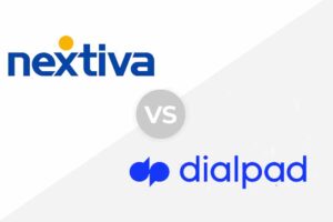 Nextiva vs Dialpad logo.