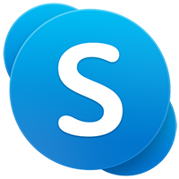 The Skype logo.