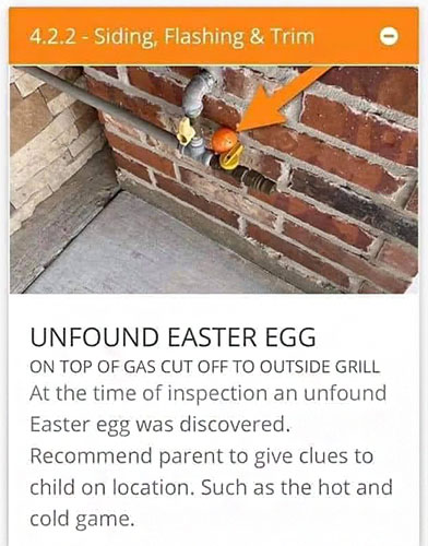 Outdoor plumbing with a plastic easter egg.