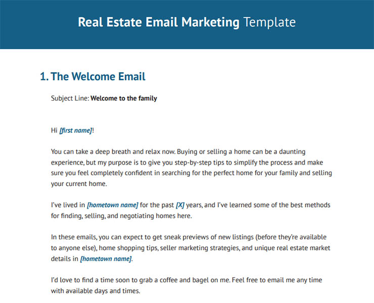 Real Estate Email Marketing Templates preview