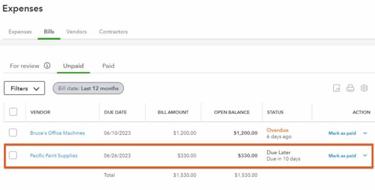 How To Enter Bills in QuickBooks Online