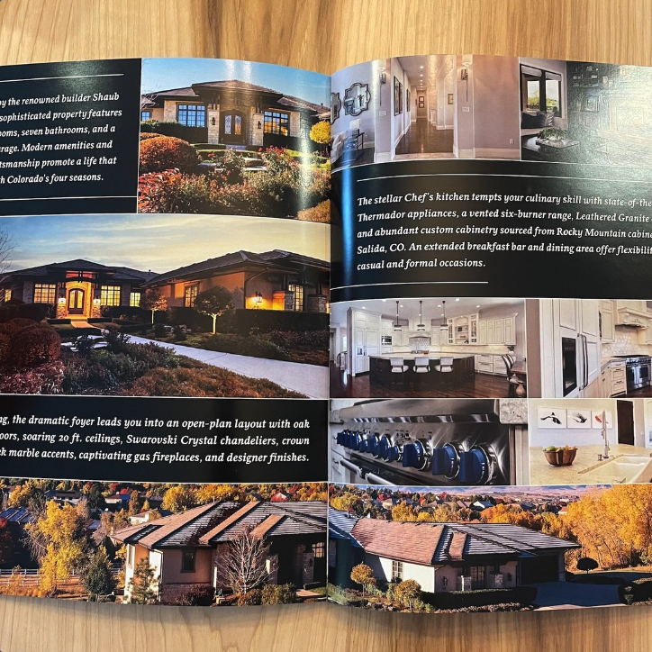 An image of a sample luxury listing brochure.