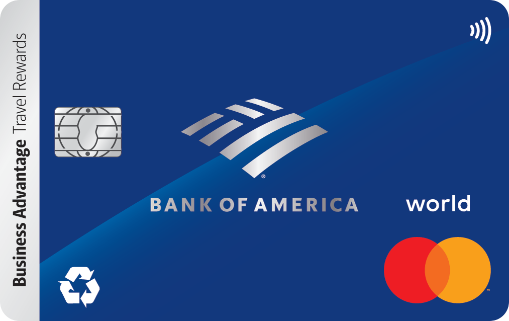 Bank of America Business Advantage Travel Rewards World Mastercard sample.