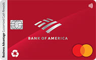Bank of America Business Advantage Customized Cash Rewards Credit Card sample.