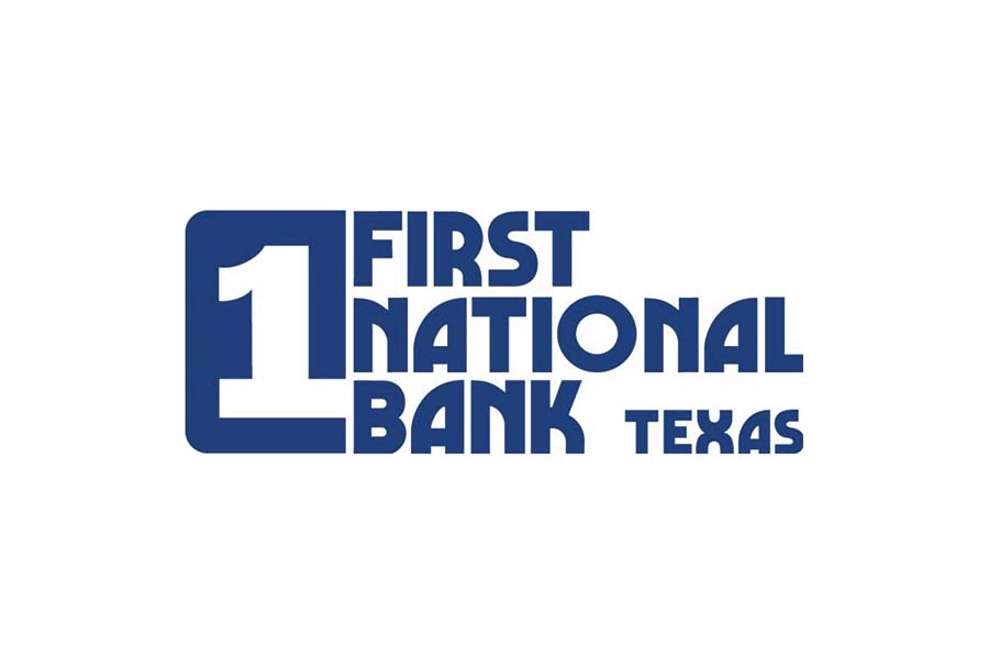 First National Bank Texas logo.