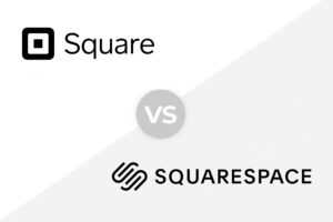 Square vs Squarespace logo.