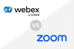 Webex vs Zoom logo