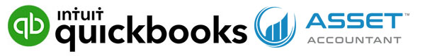 QuickBooks and Asset Accountant logo.
