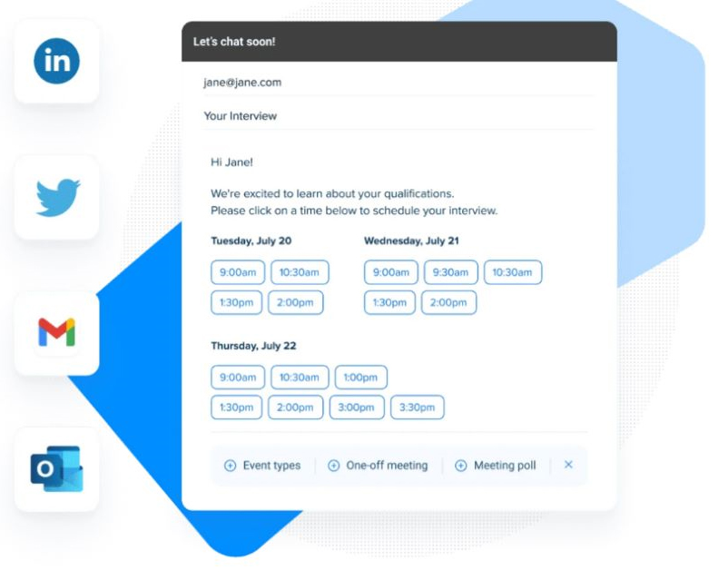 An example of Calendly's appointment scheduling portal.