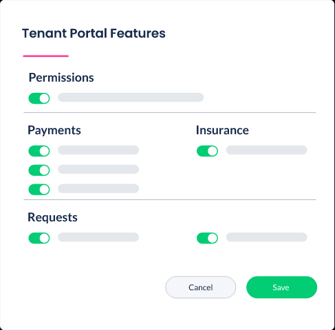 The tenant portal features.