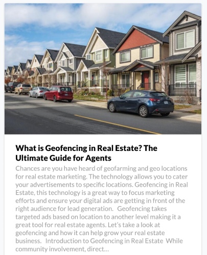 Easy Agent Pro blog post titled "What is Geofencing in Real Estate?".