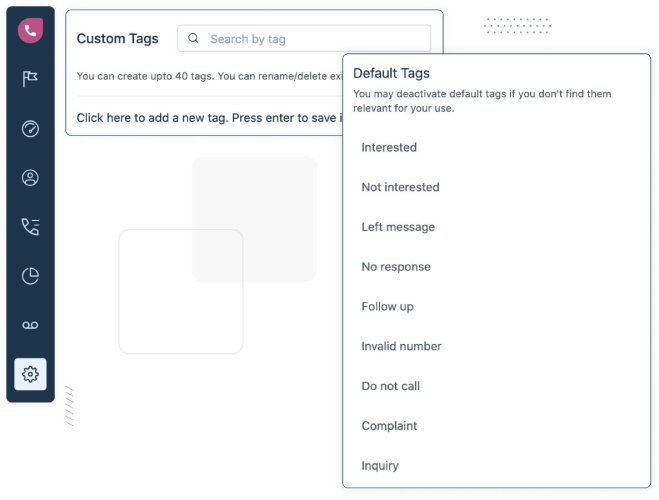 A screenshot of how to attach tags to a single call via Freshdesk.