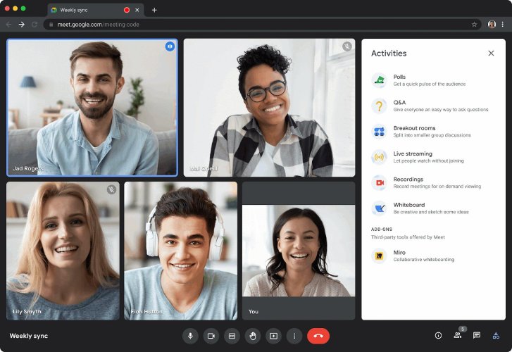 Explore Google Meet’s AI enhancements and activities straight from the call.