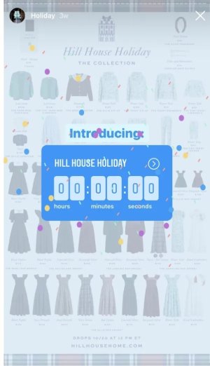 Instagram Story Countdown for the launch of a new product.