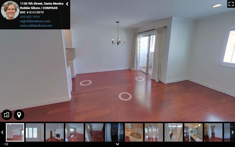 Example of contact information check box in a virtual tour.