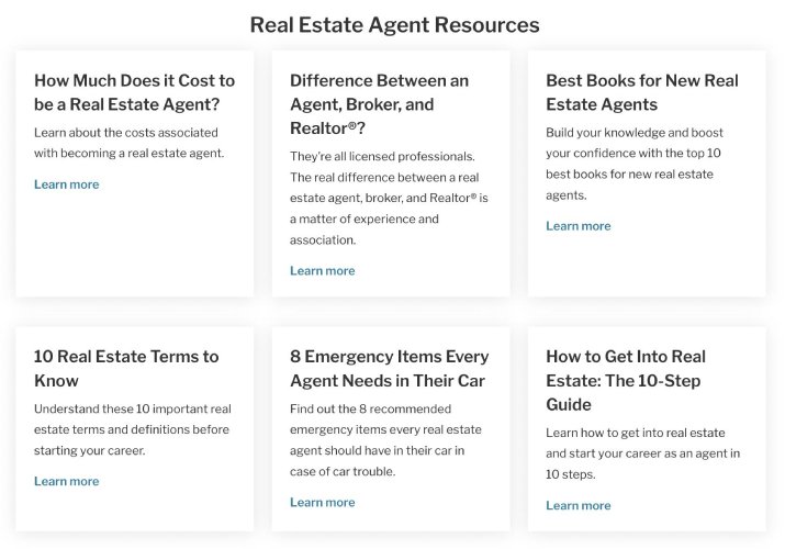 Redfin real estate agent resources and blog posts.