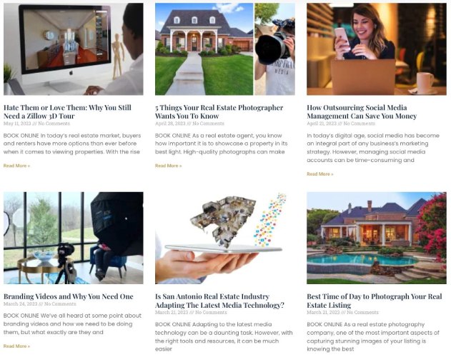 Sharp Frame Media real estate photography blog topics.