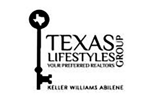 Texas Lifestyle Group logo with key and Texas-shaped cutout