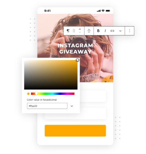 Creating a landing page for a giveaway campaign in Woorise.