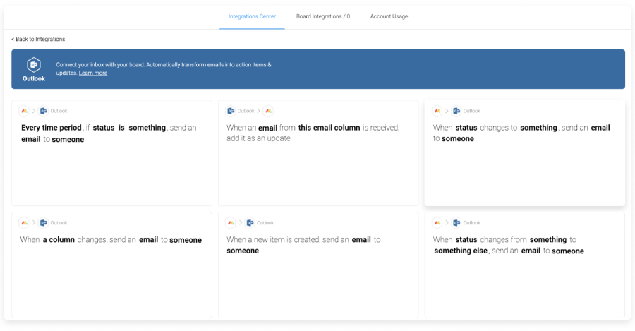 Automatically transform emails into action items and updates with monday Sales CRM.