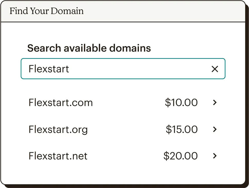 MailChimp domain search tool.