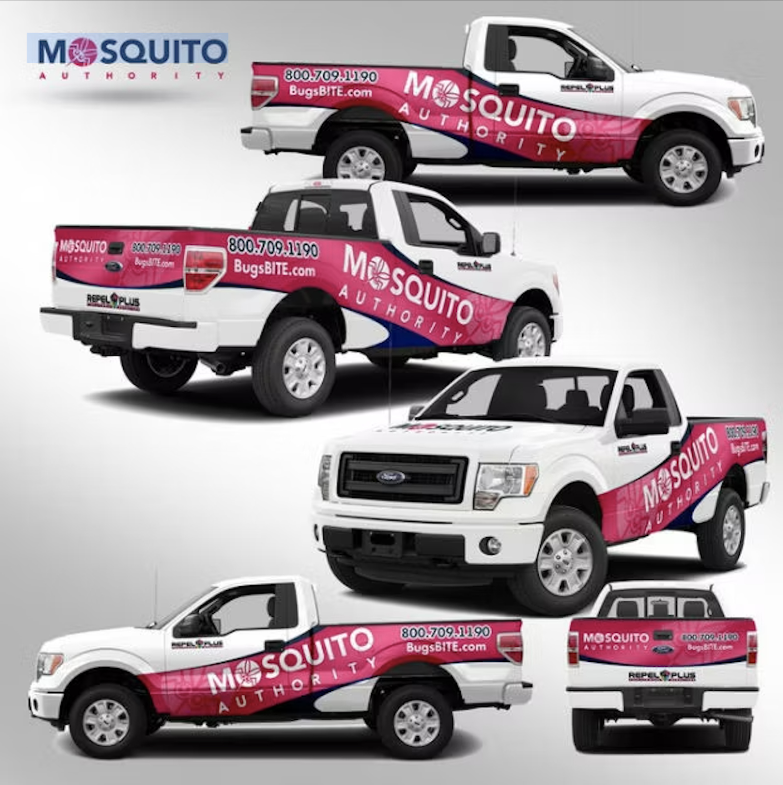 An example of a truck wrap for a mosquito abatement company.