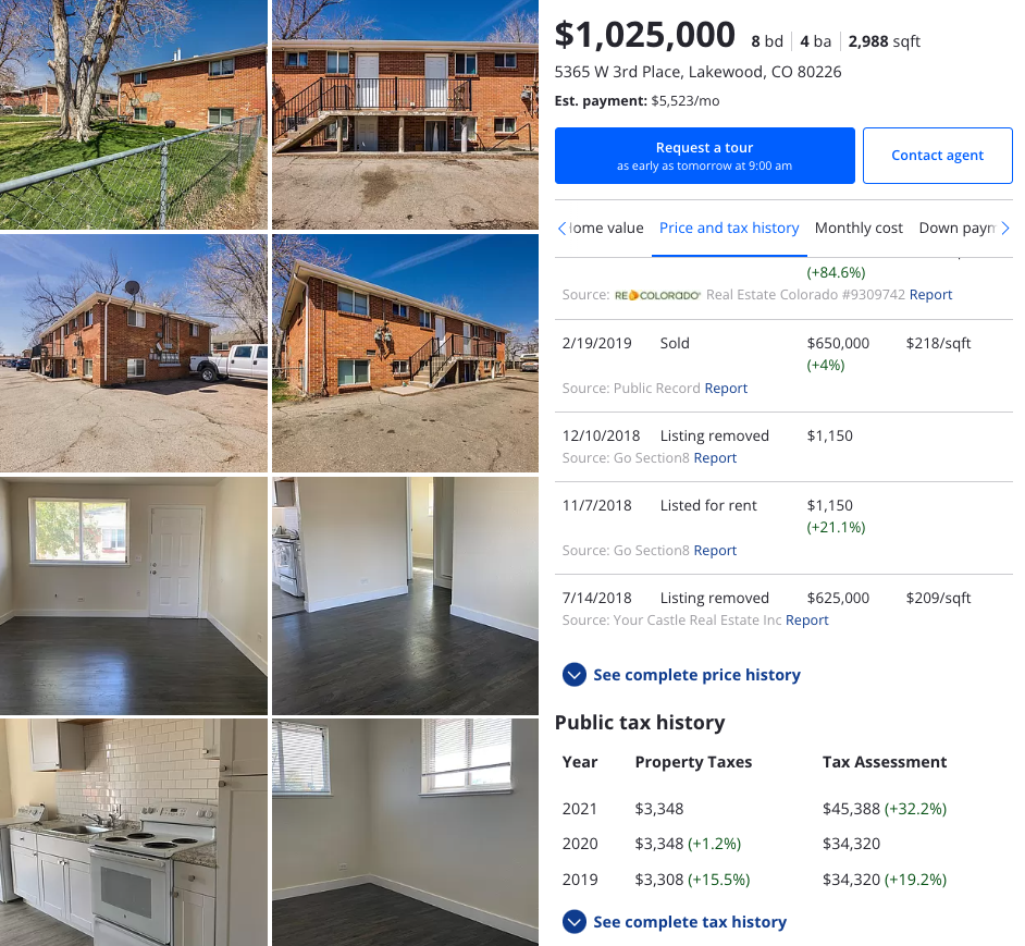 A multifamily property with images and details on Zillow.