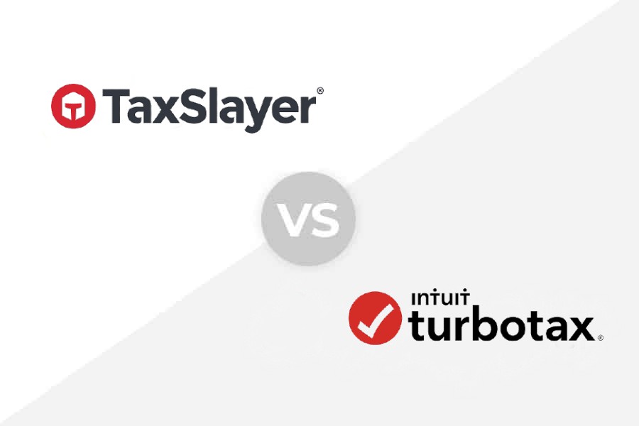 TaxSlayer vs TurboTax logos