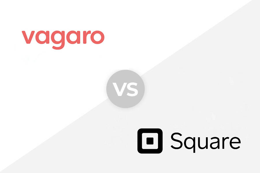 Vagaro vs Square logo.