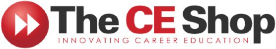 The The CE Shop logo.
