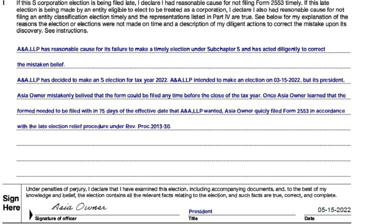 How To Fill Out Form 2553 for S-corps and LLCs