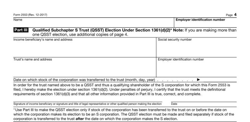 How To Fill Out Form 2553 for S-corps and LLCs