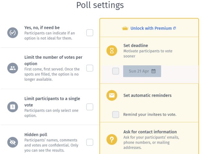 How to create a meeting poll in Doodle.
