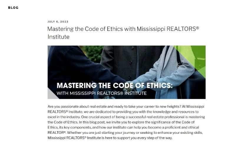 A blog post on mastering the ethics code.