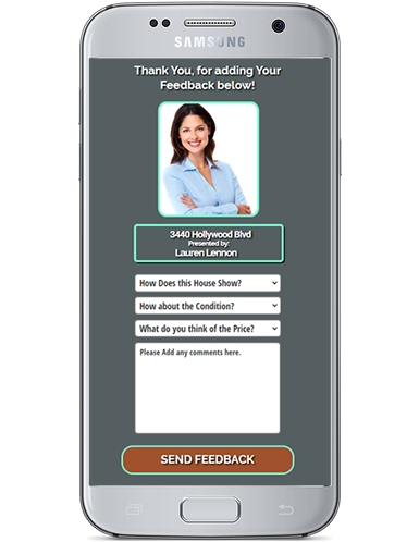 Open House Wizard’s feedback form sample.