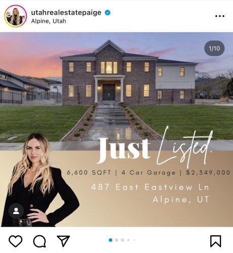 A listing on Paige Steckling’s Instagram.