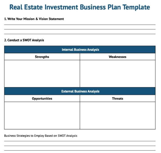 Fit Small Business investment business plan template.