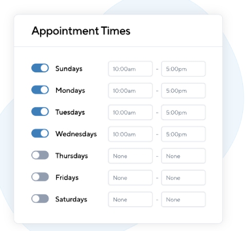 Showable’s manageable appointment times.
