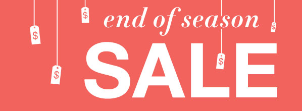 Red sign for an "end of the season SALE".