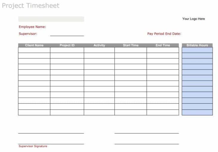 Free Downloadable Timesheet Templates for Your Business