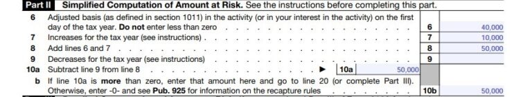 How To Fill Out Form 6198: Instructions & Example