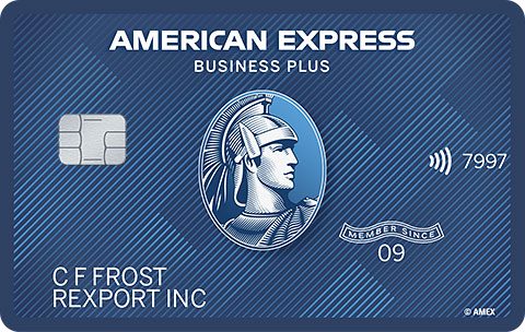 American Express Blue Business CashTM card sample.